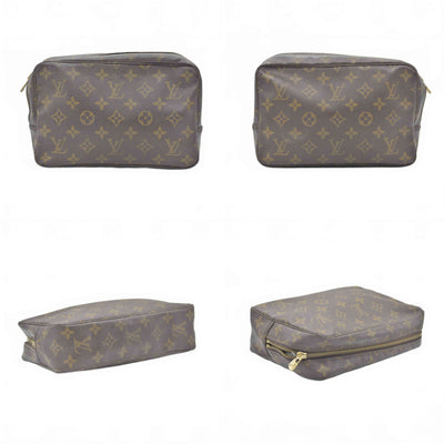 $600 1989 LOUIS VUITTON Monogram Trousse Toilette 23 Clutch Bag TH8911