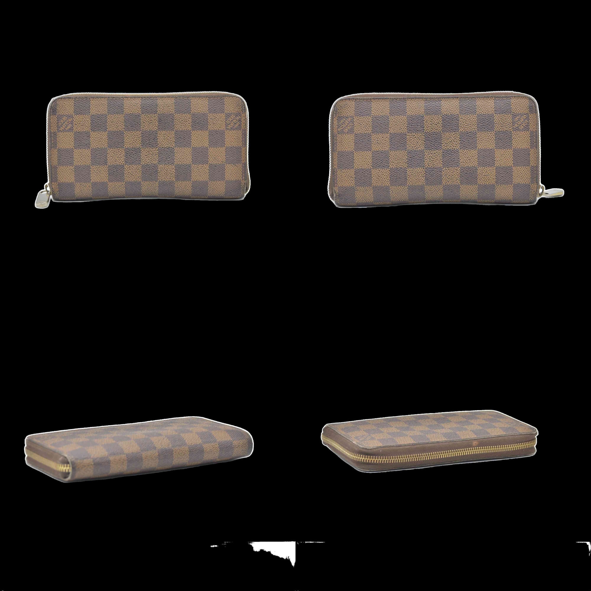 $915 2008 Louis Vuitton Damier Ebene Zippy Wallet  VI2078