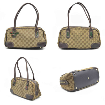 $890 Gucci GG Canvas Princy Boston Bag CONSIGNMENT