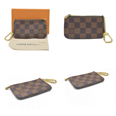Louis Vuitton Damier Pochette Cles Wallet Coin Purse Brown