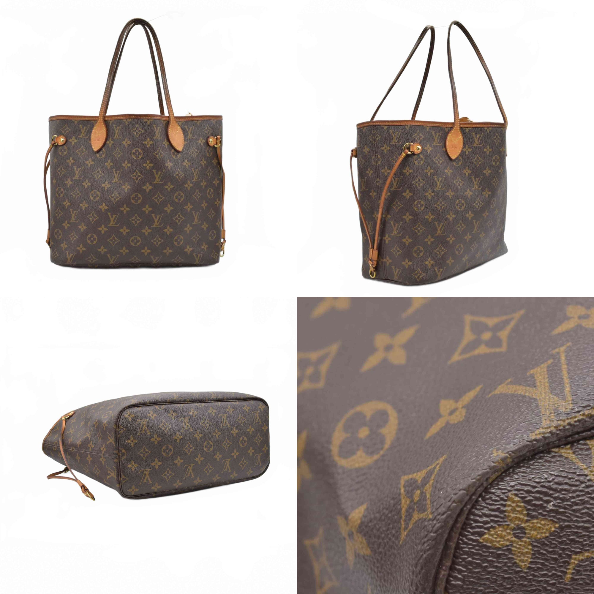 $2170 Louis Vuitton Monogram Neverfull MM Cherry AR1122