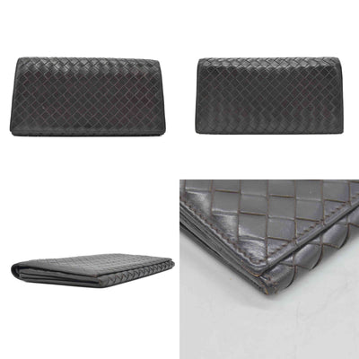Bottega Veneta Intrecciato Brown Bifold Long Wallet CONSIGNMENT