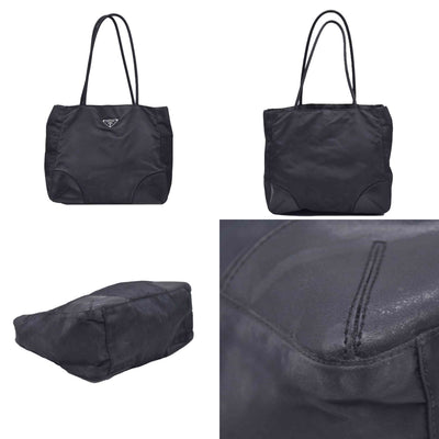 $750 Vintage Prada Black Nylon Tessuto Tote