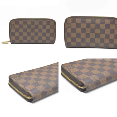 $915 2015 Louis Vuitton Damier Ebene Zippy Wallet MI3175