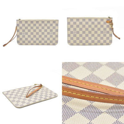 $2170 Louis Vuitton  Damier Azur Neverfull MM GM Pochette SD3147