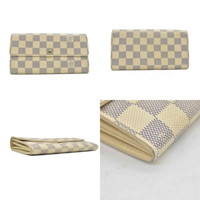 $670 Louis Vuitton Damier Azur Sarah Wallet CONSIGNMENT