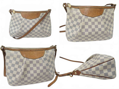 Authentic Louis Vuitton Damier Azur Siracusa PM Shoulder bag F#51011