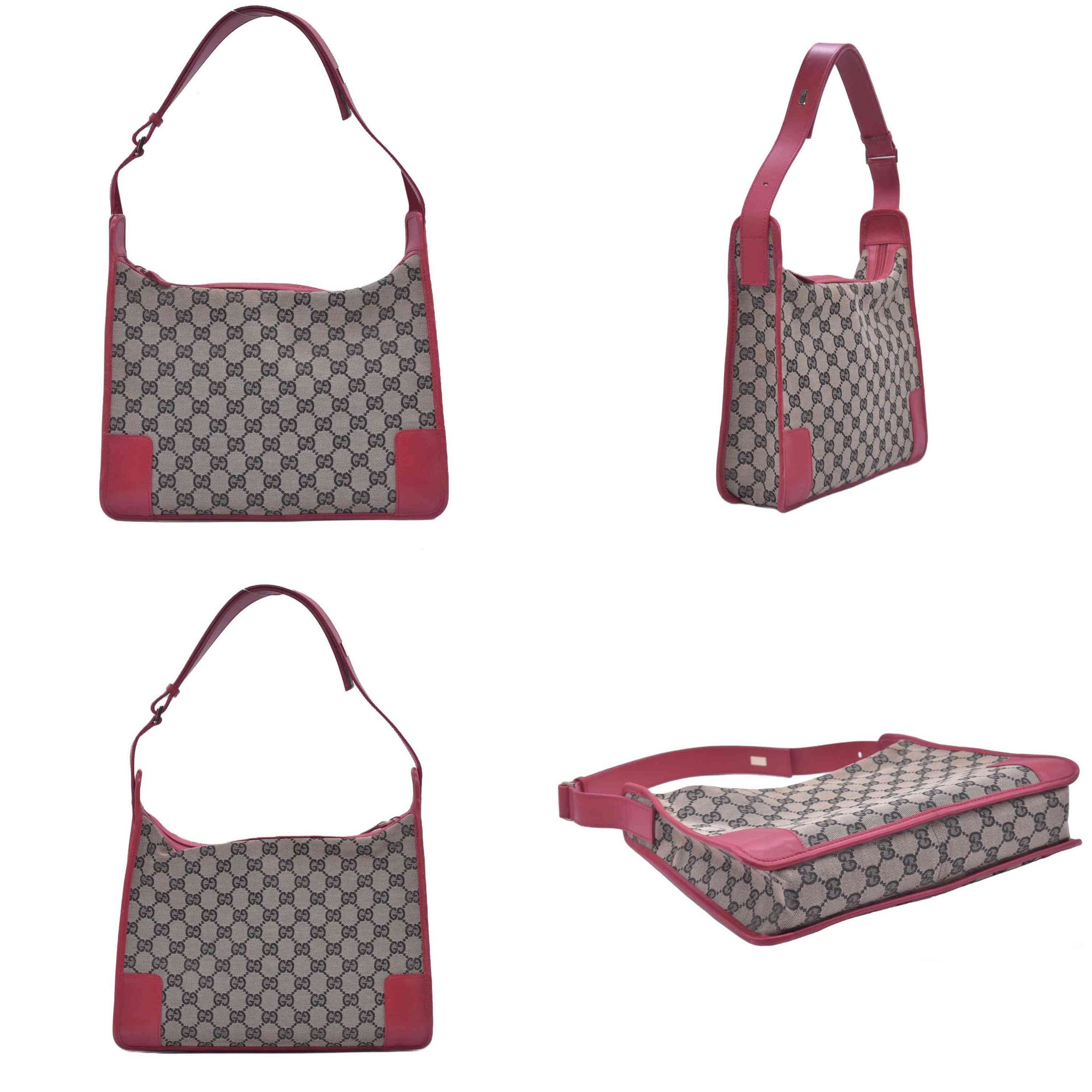 $650 Gucci Vintage GG Canvas Shoulder Bag CONSIGNMENT 10021000