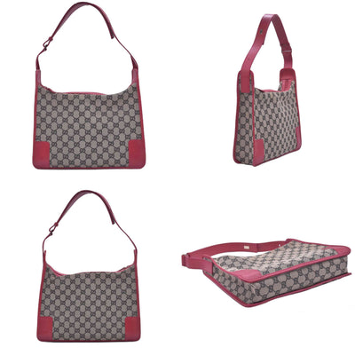 $650 Gucci Vintage GG Canvas Shoulder Bag CONSIGNMENT 10021000