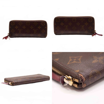 $650 2011 Louis Vuitton Monogram Portefeiulle Clemence Zip Around Long Wallet SP4111