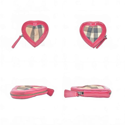 Burberry London Heart Nova Check Pattern Coin Pouch CONSIGNMENT