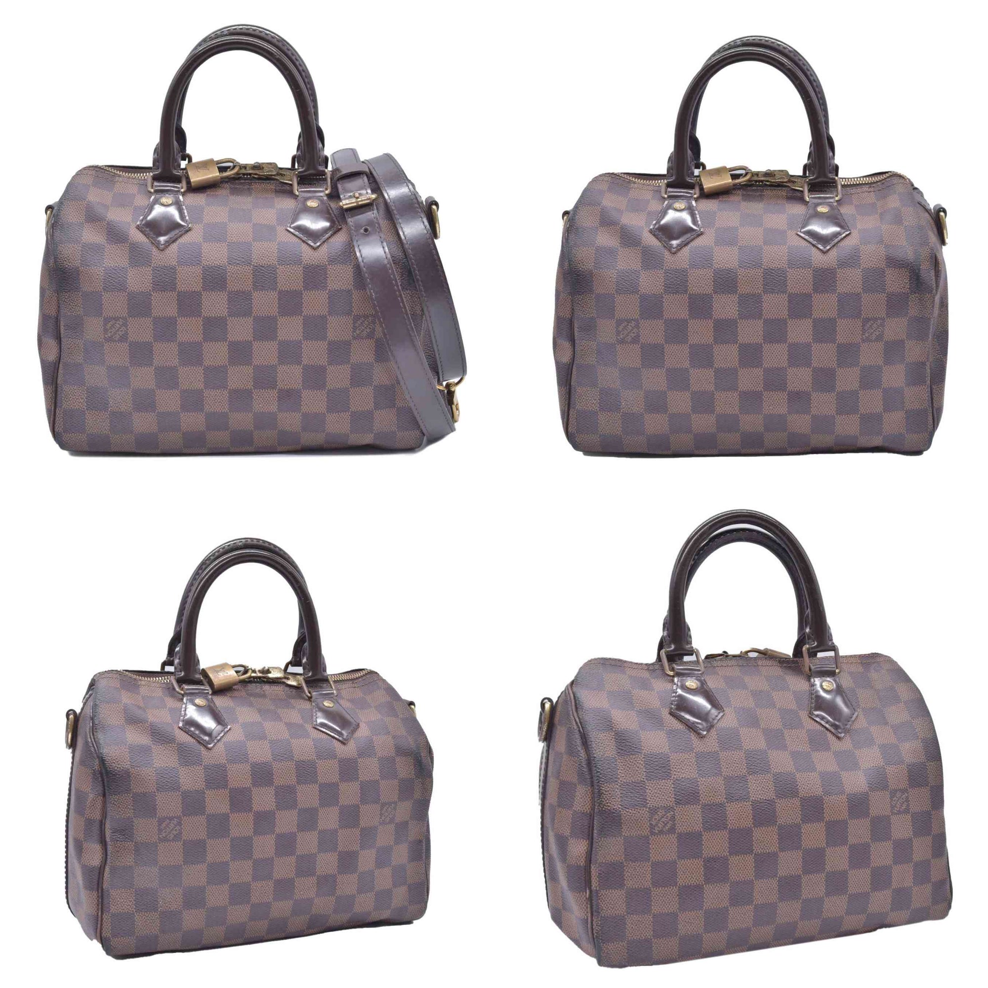 $1980 2016 Louis Vuitton Damier Ebene Speedy Bandouliere 25 CT3186 10020700