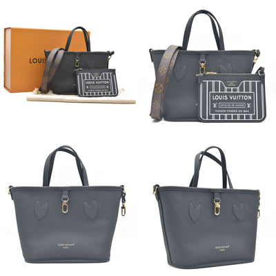 Louis Vuitton  Monogram Neverfull Inside Out Bandouliere BB Black