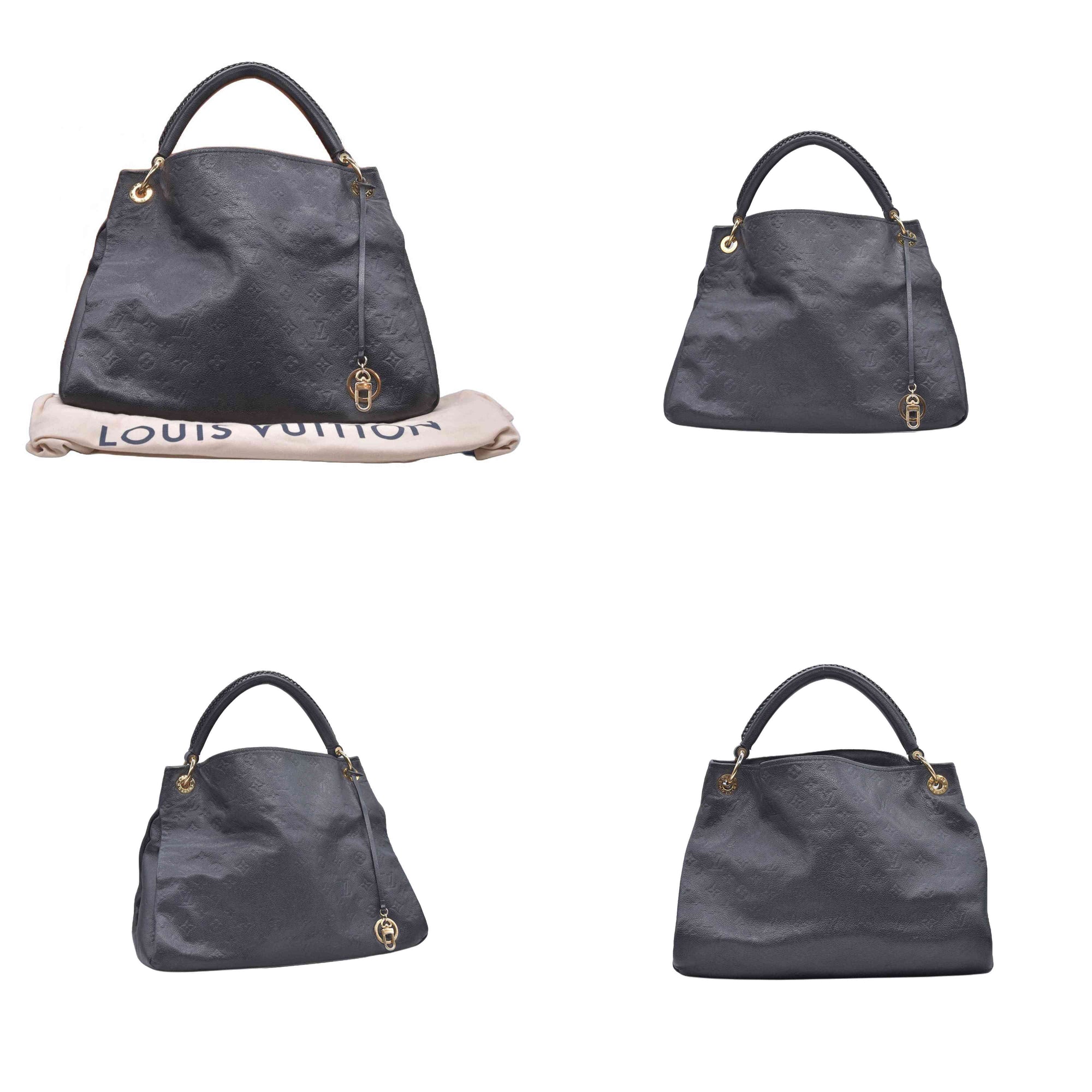 $3800 2016 Louis Vuitton Empreinte Artsy MM Black CA4196 10020668