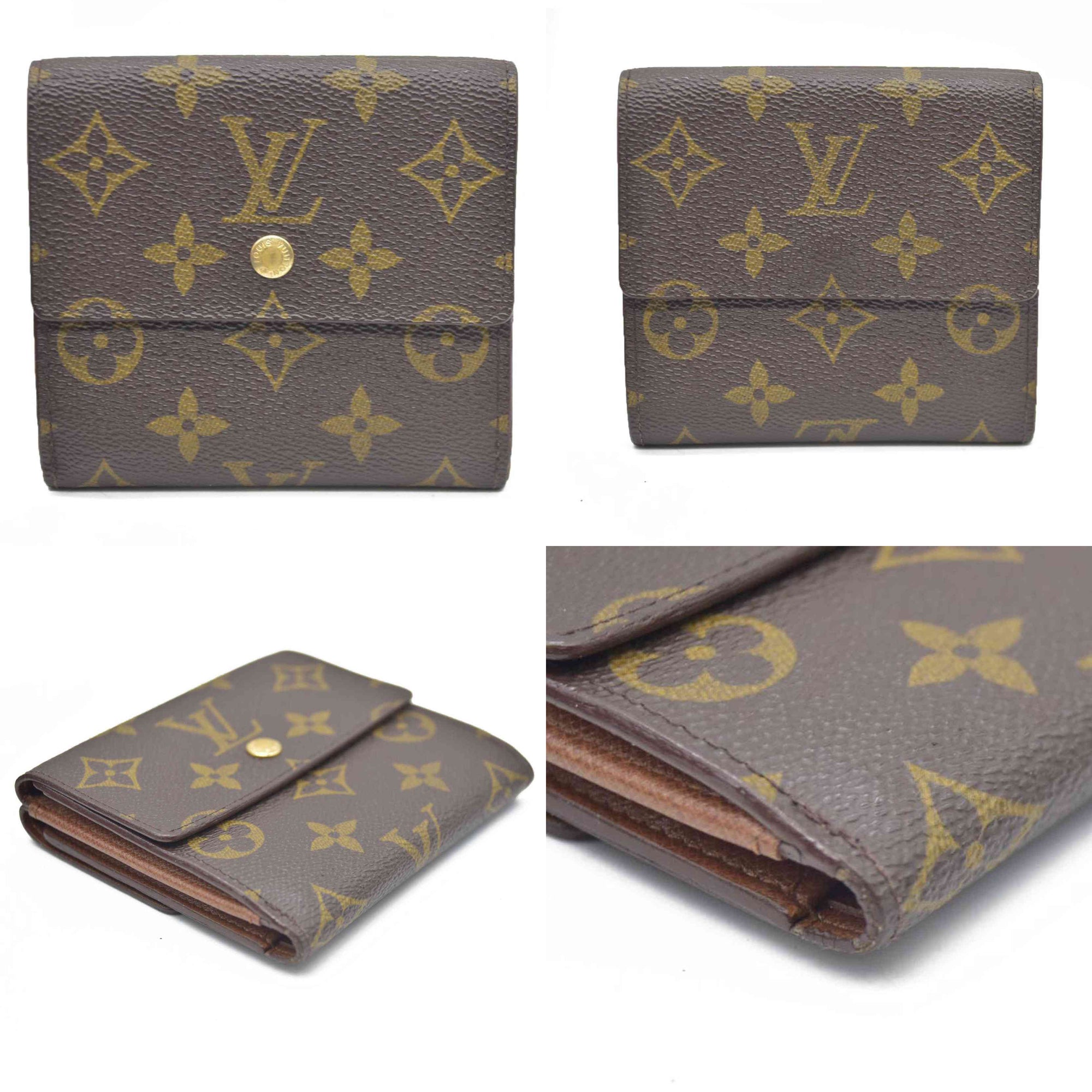 AUCTION $615 Louis Vuitton  Monogram Porte-Monnaie Billets Cartes Credit Wallet