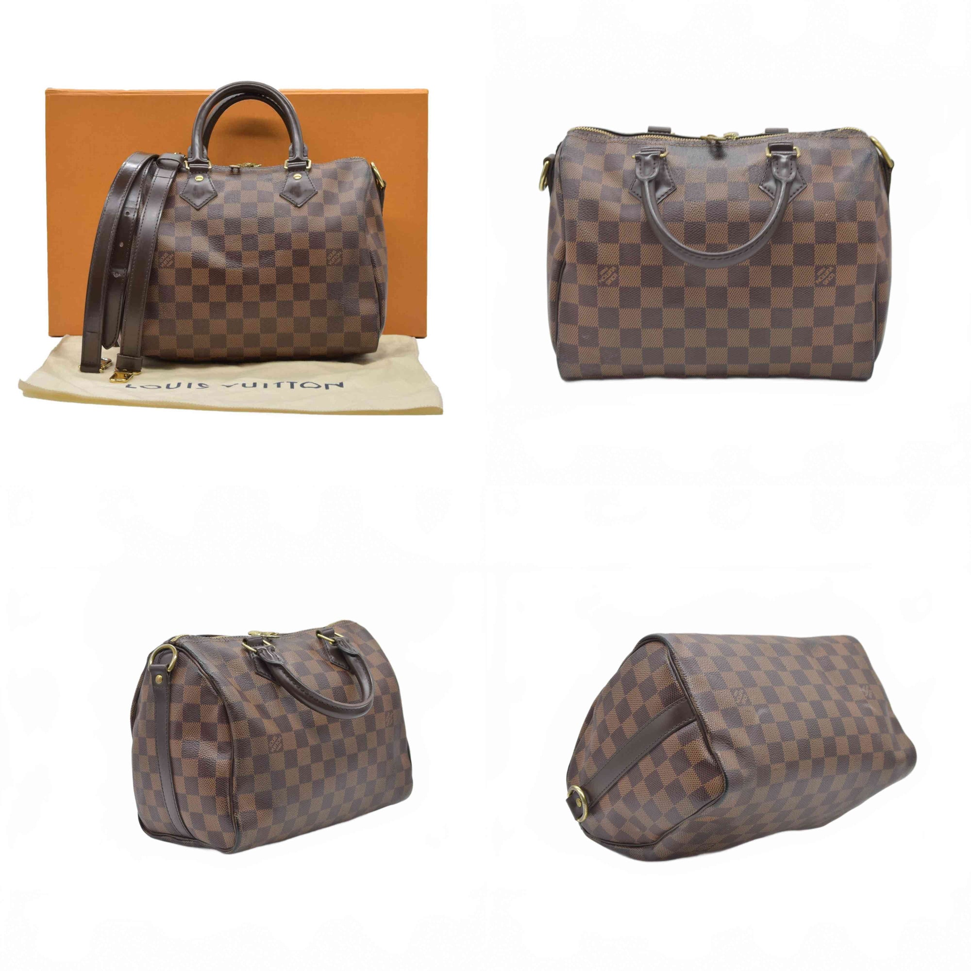 $1940 2020 Louis Vuitton Damier Ebene Speedy Bandouliere 25 LA0270