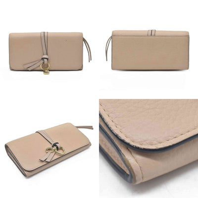 $495 Chloe Alphabet Leather Bifold Long Wallet