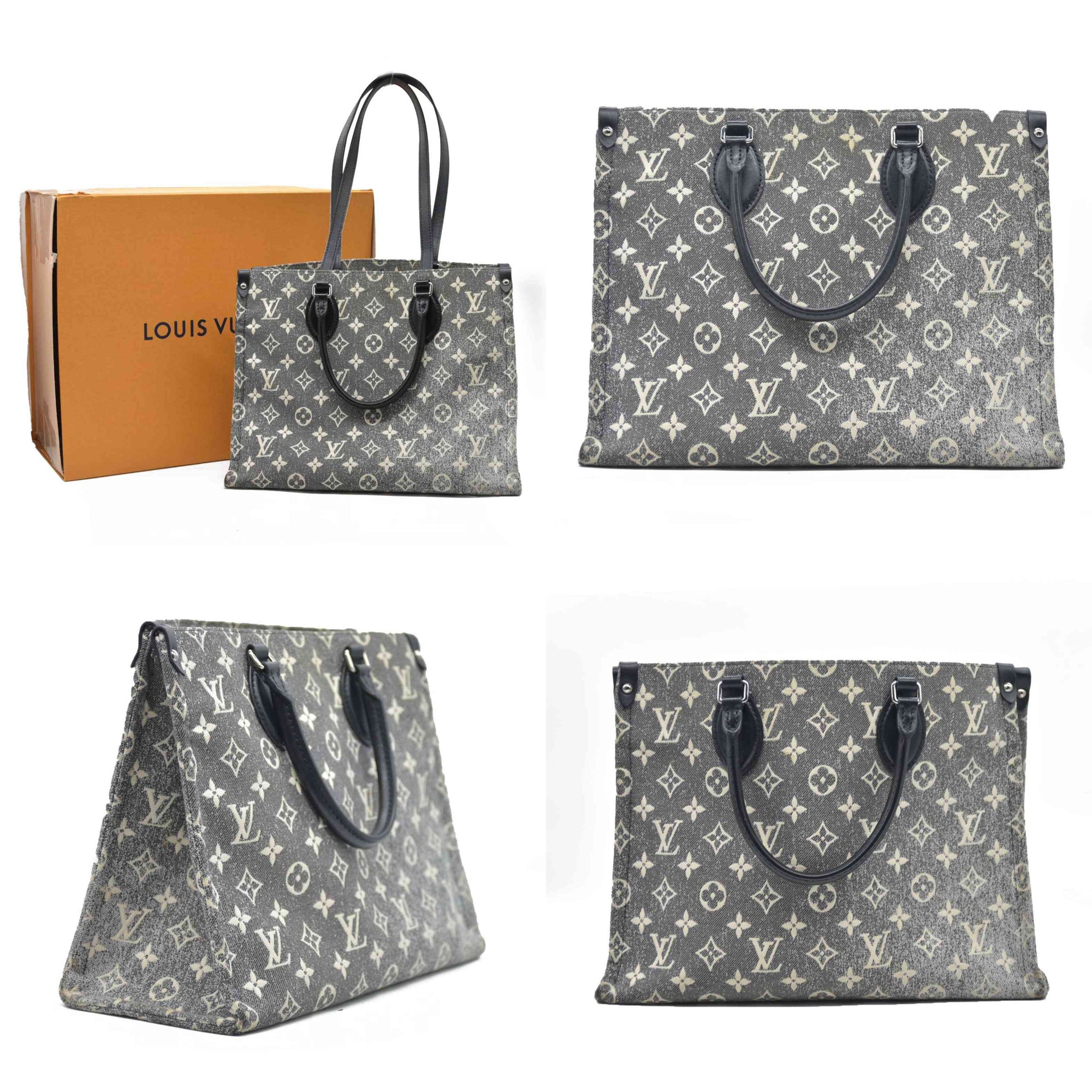 Louis Vuitton  Monogram Jacquard Denim Onthego MM Black