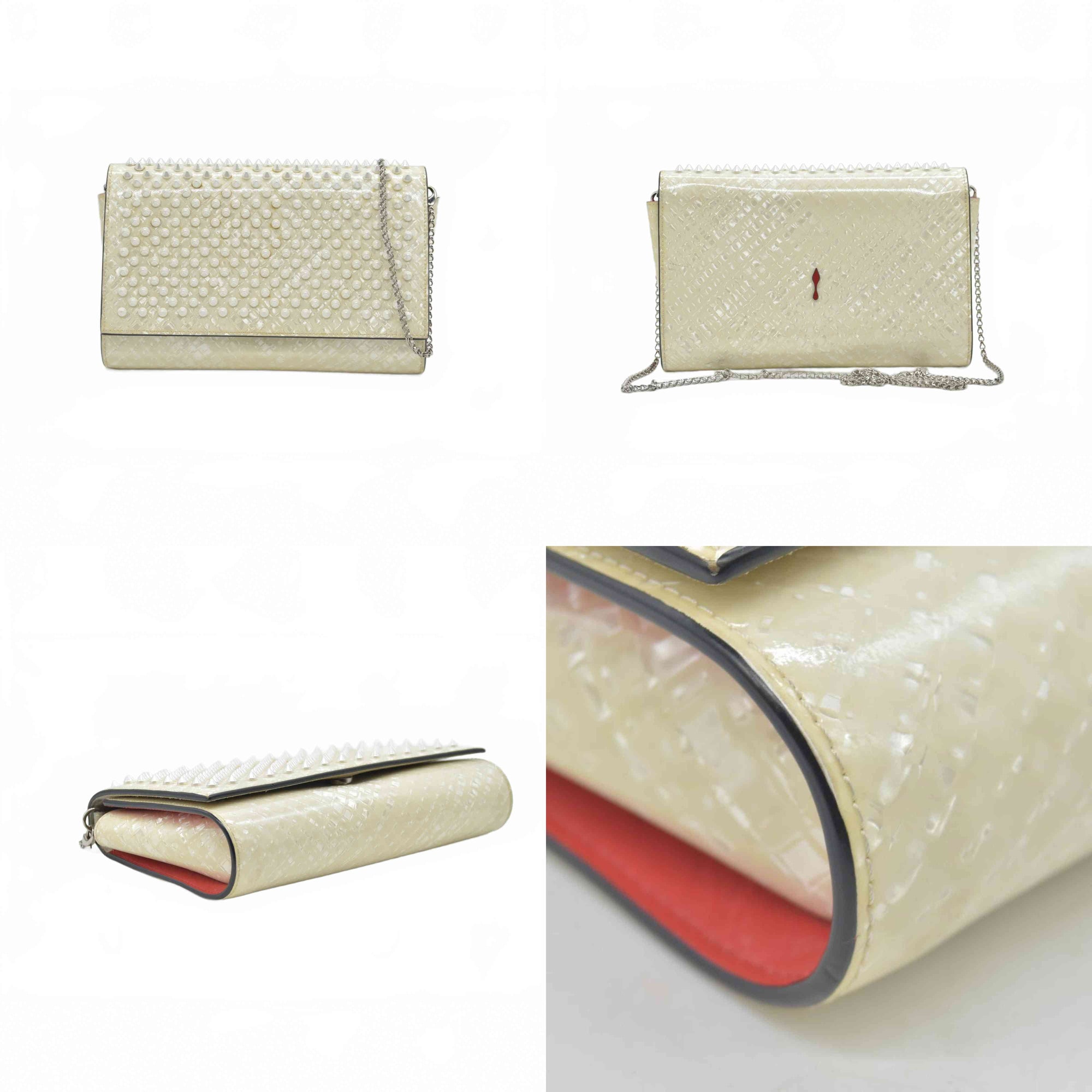 $1450 Christian Louboutin Spikes Paloma Wallet On Chain