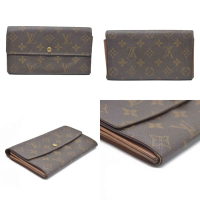 $720 Louis Vuitton Monogram Portefeiulle Sarah Long Bifold Wallet Brown