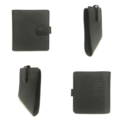 Louis Vuitton Epi Leather Porte Billes Compact Wallet Black MI0070
