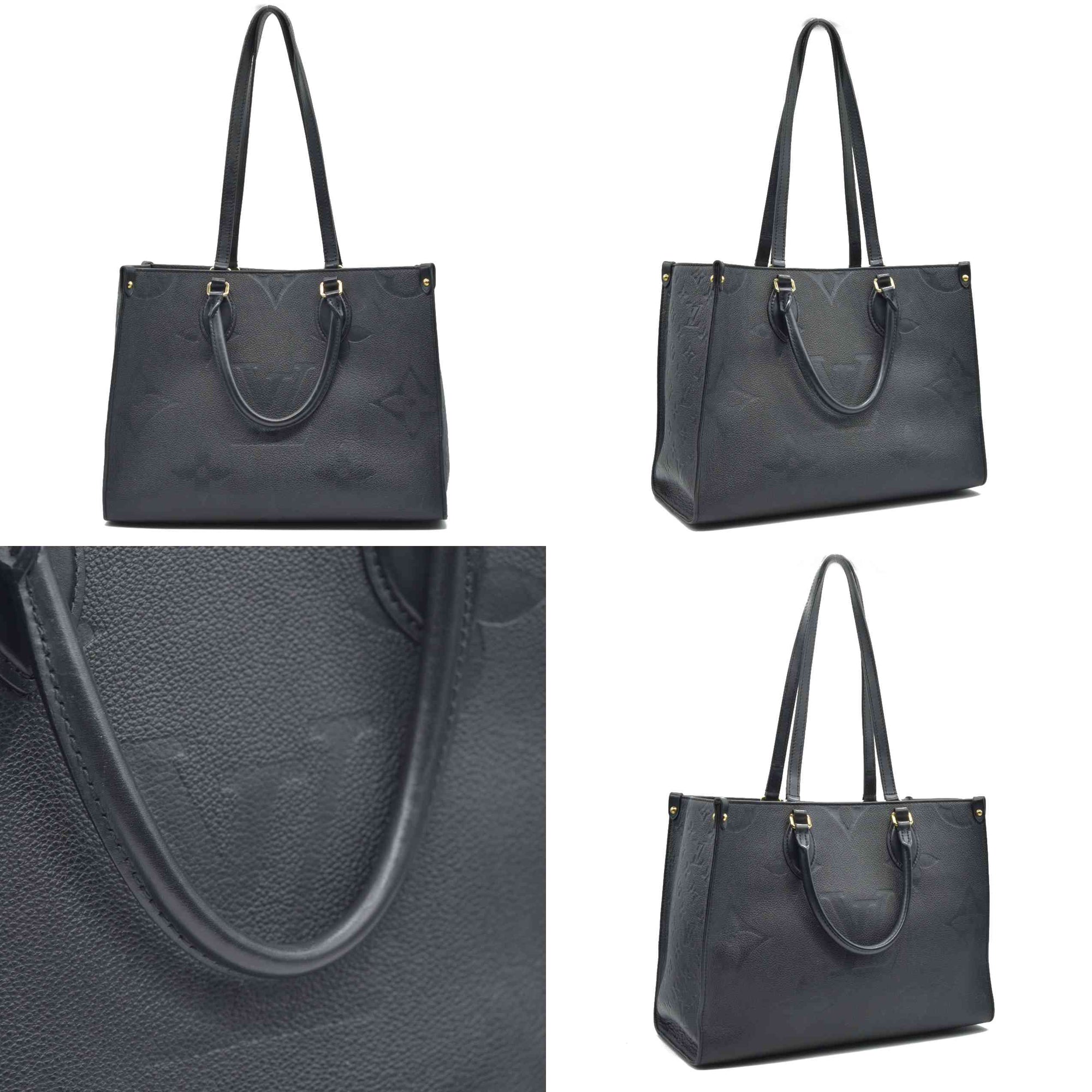 $3550 Louis Vuitton  Empreinte Monogram Giant Onthego MM Black RFID