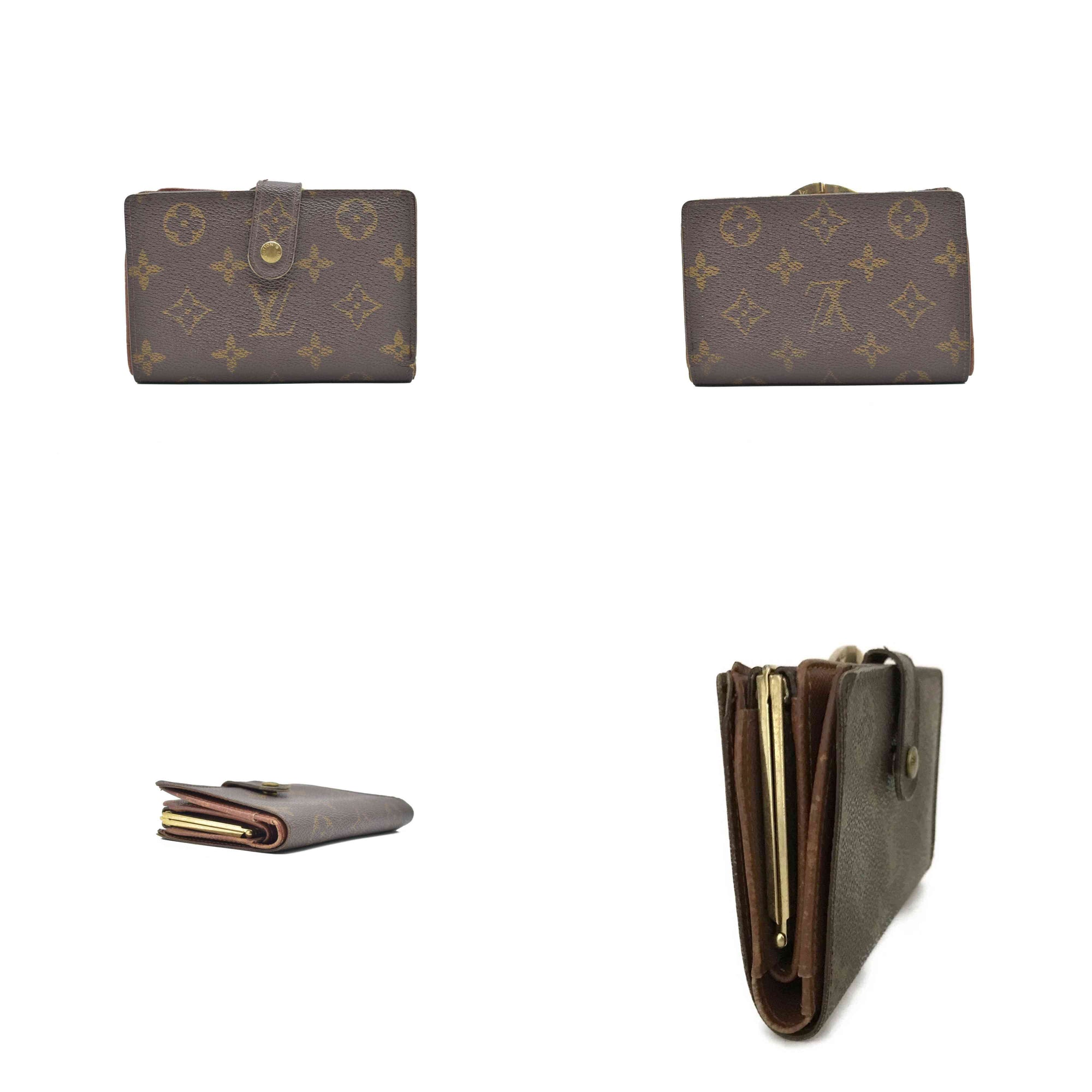 $750 2000 Louis Vuitton Monogram French Purse Wallet  TH1010