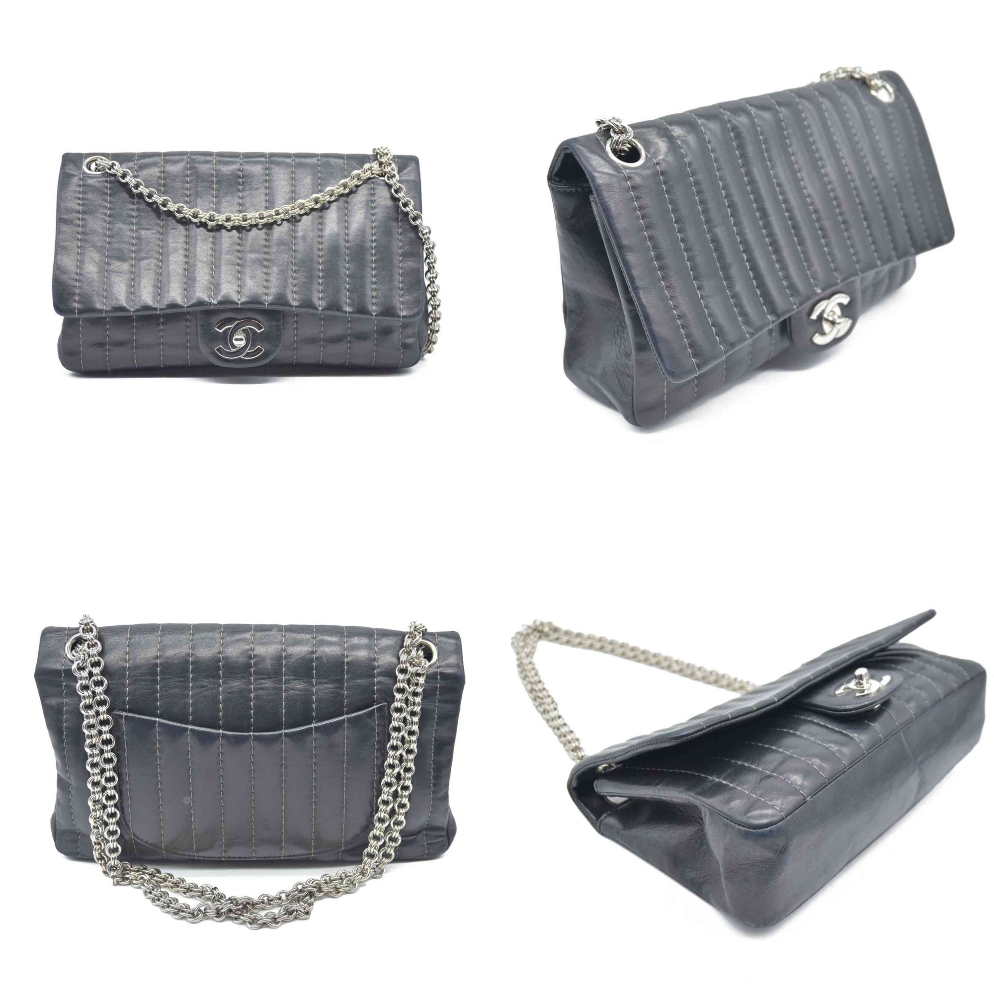 $4700 Chanel Vertical Quilted Medium Single Flap 2006