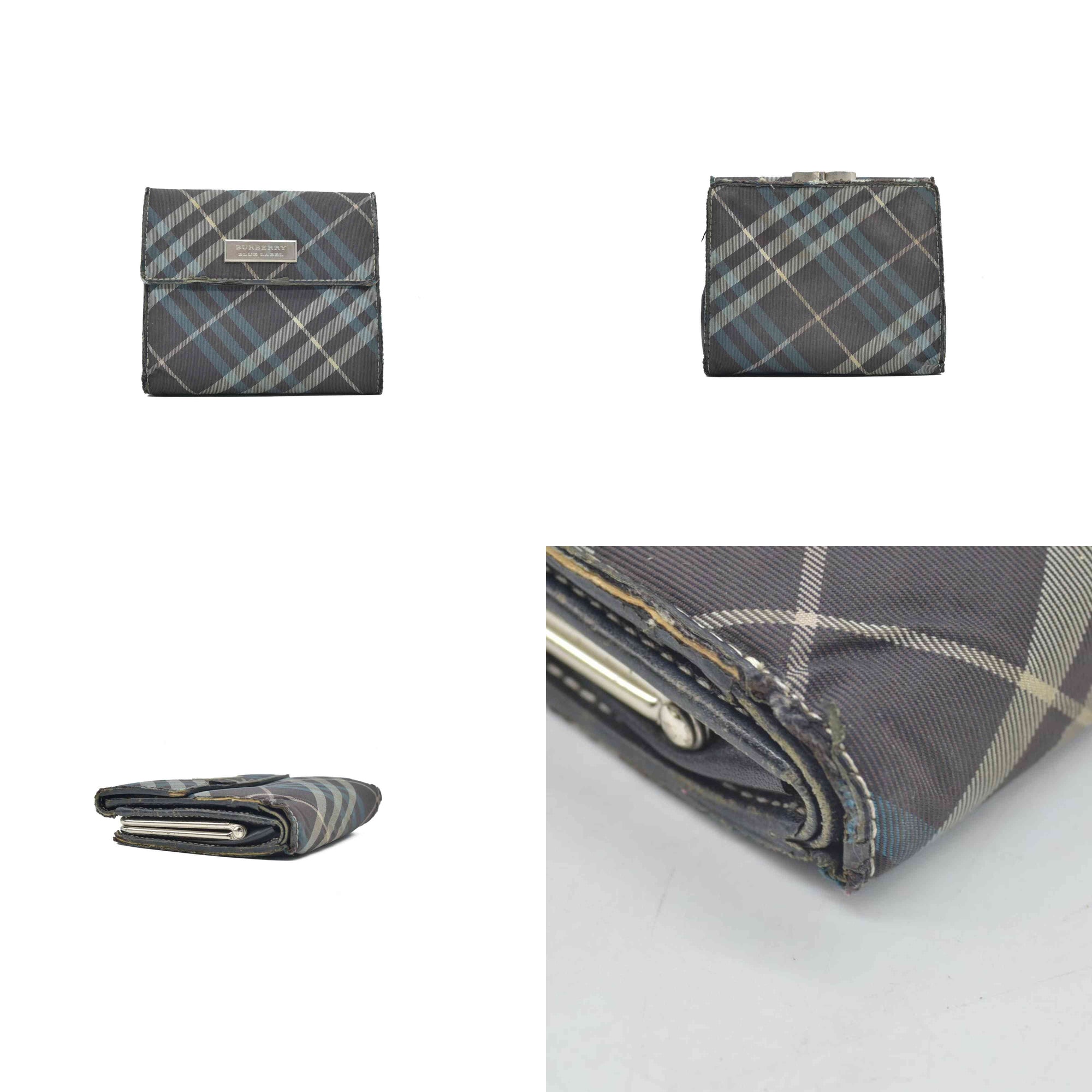 Burberry Blue Label Canvas Printed Wallet CONSIGNMENT