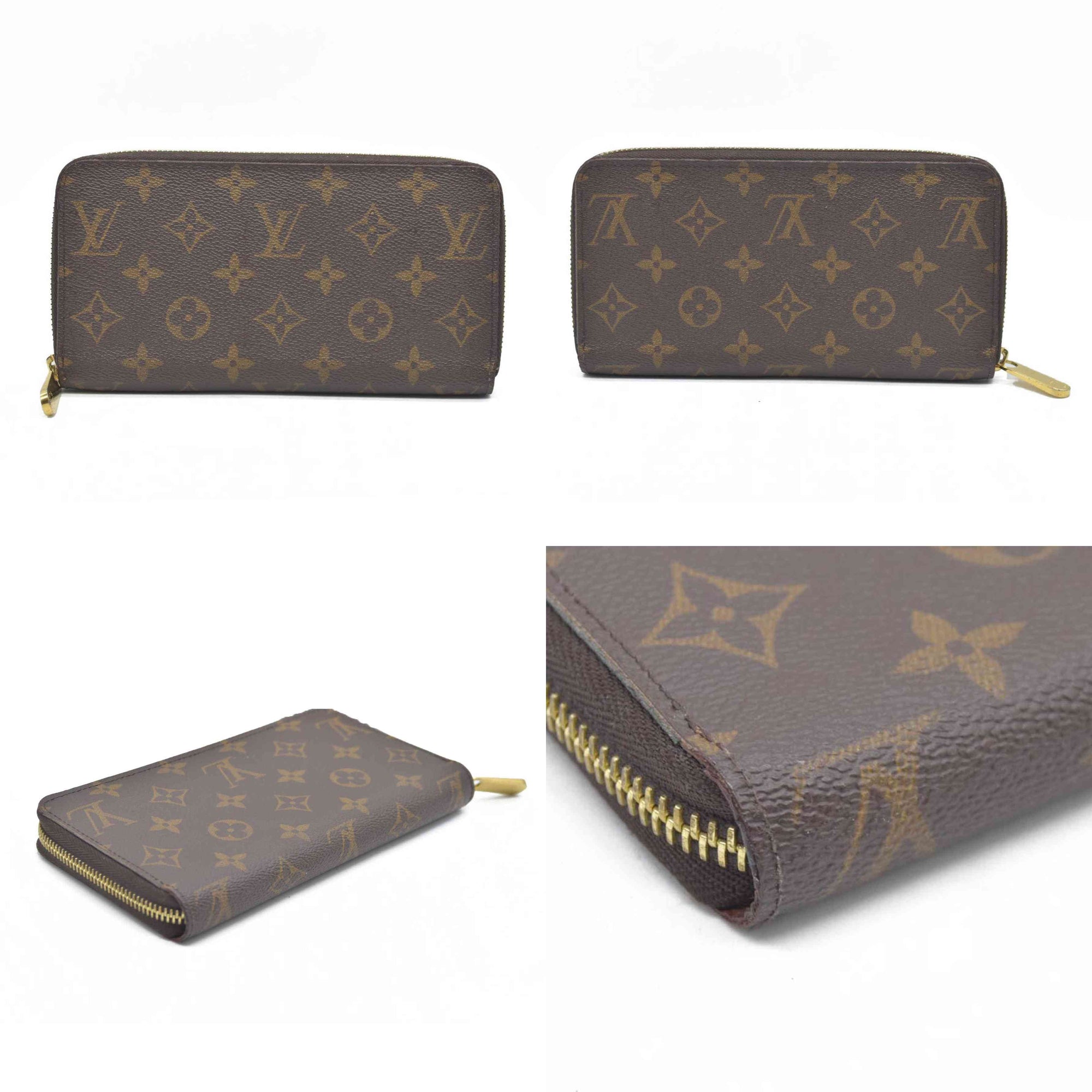 $915 Louis Vuitton  Monogram Zippy Wallet