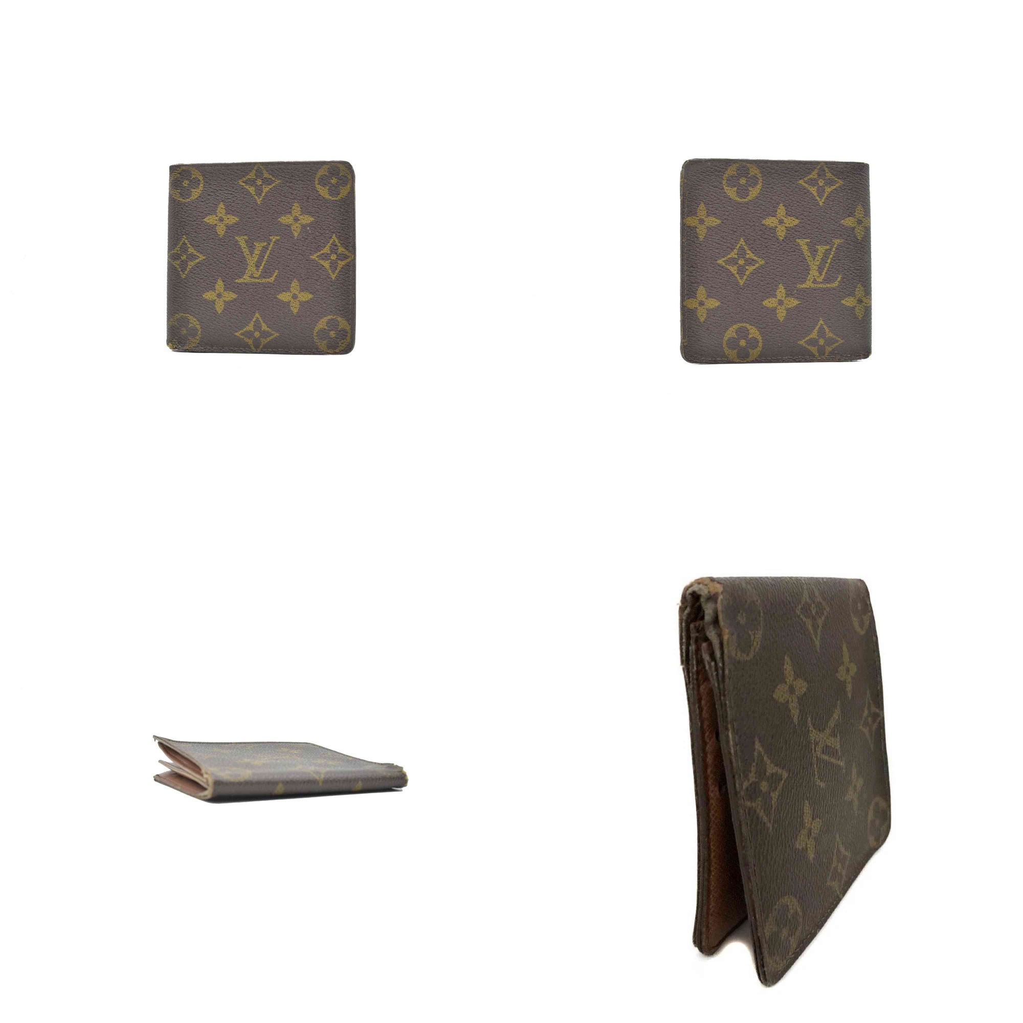 $515 1980s WELL WORN Louis Vuitton Monogram Marco Wallet