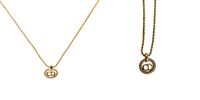 $410 Dior Vintage 'CD' Pendant Necklace 10019732