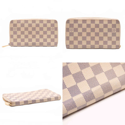 $1090 2012 Louis Vuitton Damier Azur Zippy Zip Around Organizer Long Wallet SD1112