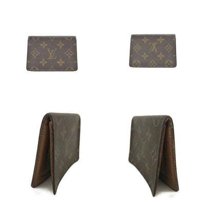 $535 1987 Louis Vuitton Monogram Porte 2 Cartes Vertical Pass Card Case 872AN