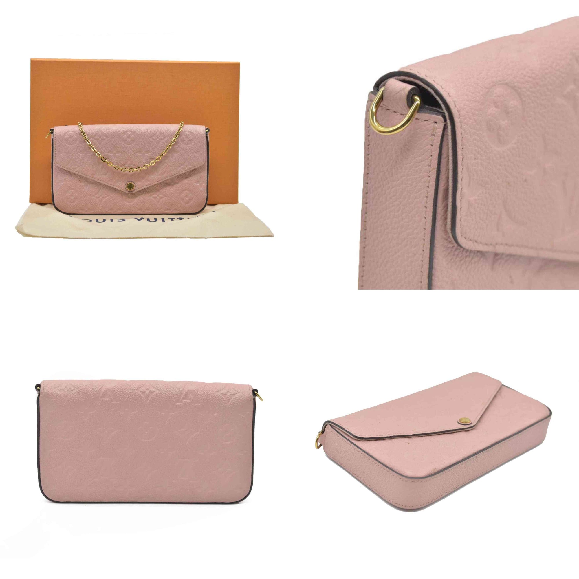 $1720 Louis Vuitton LV Monogram Pochette Félicie Pink