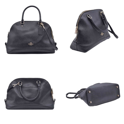 $450 Coach  Leather Top Handle Bag Black CONSIGNMENT