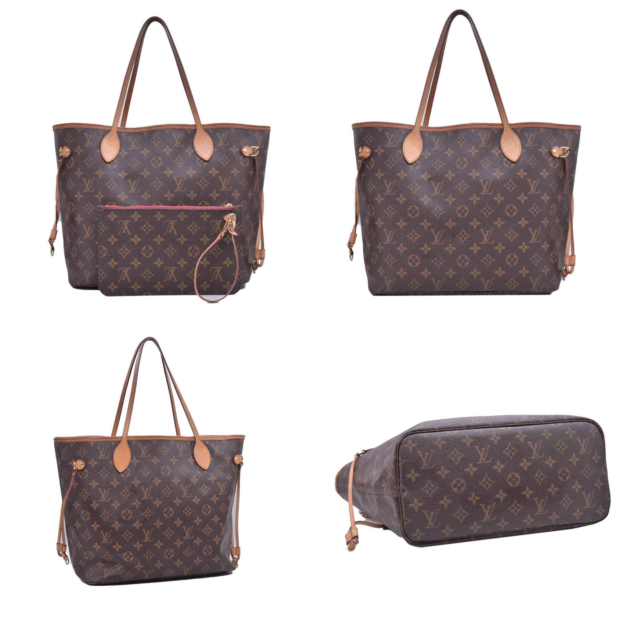 $2240 2014 Louis Vuitton Monogram Neverfull MM with Pouch SR2184