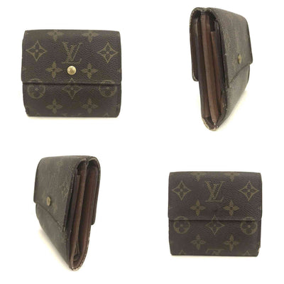 Louis Vuitton Monogram Portefeiulle Elise Trifold Wallet Brown TH0956