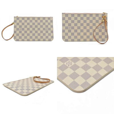 Louis Vuitton Damier Azur Neverfull GM MM Pochette FL3167 Rose Ballerine
