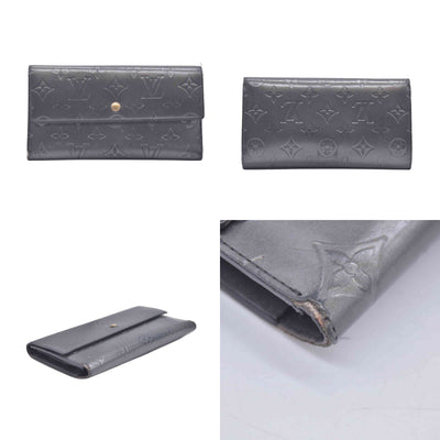 2005 Louis Vuitton Mat Monogram Porte Tresor International Grey TH0055 CONSIGNMENT 10020952