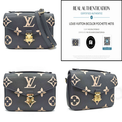 $3300 Louis Vuitton BiColor Pochette Metis Black Cream