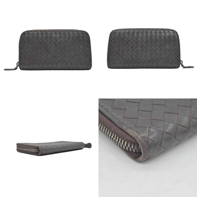 $1100 Bottega Veneta Nappa Intrecciato Zip Around Wallet CONSIGNMENT