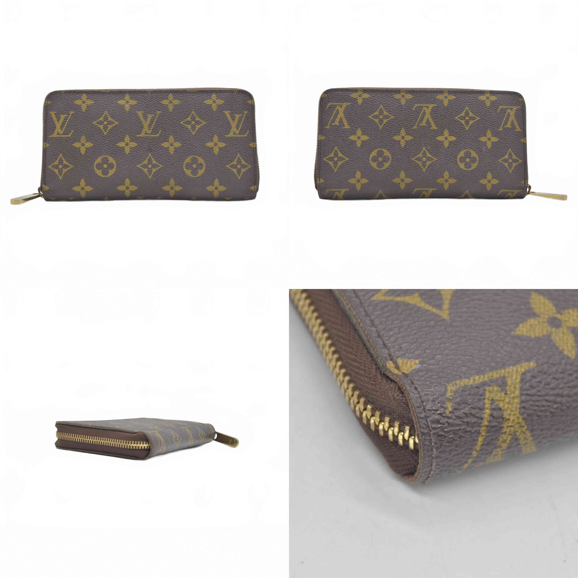 $940 2014 Louis Vuitton LV Monogram Zippy Wallet SD0164