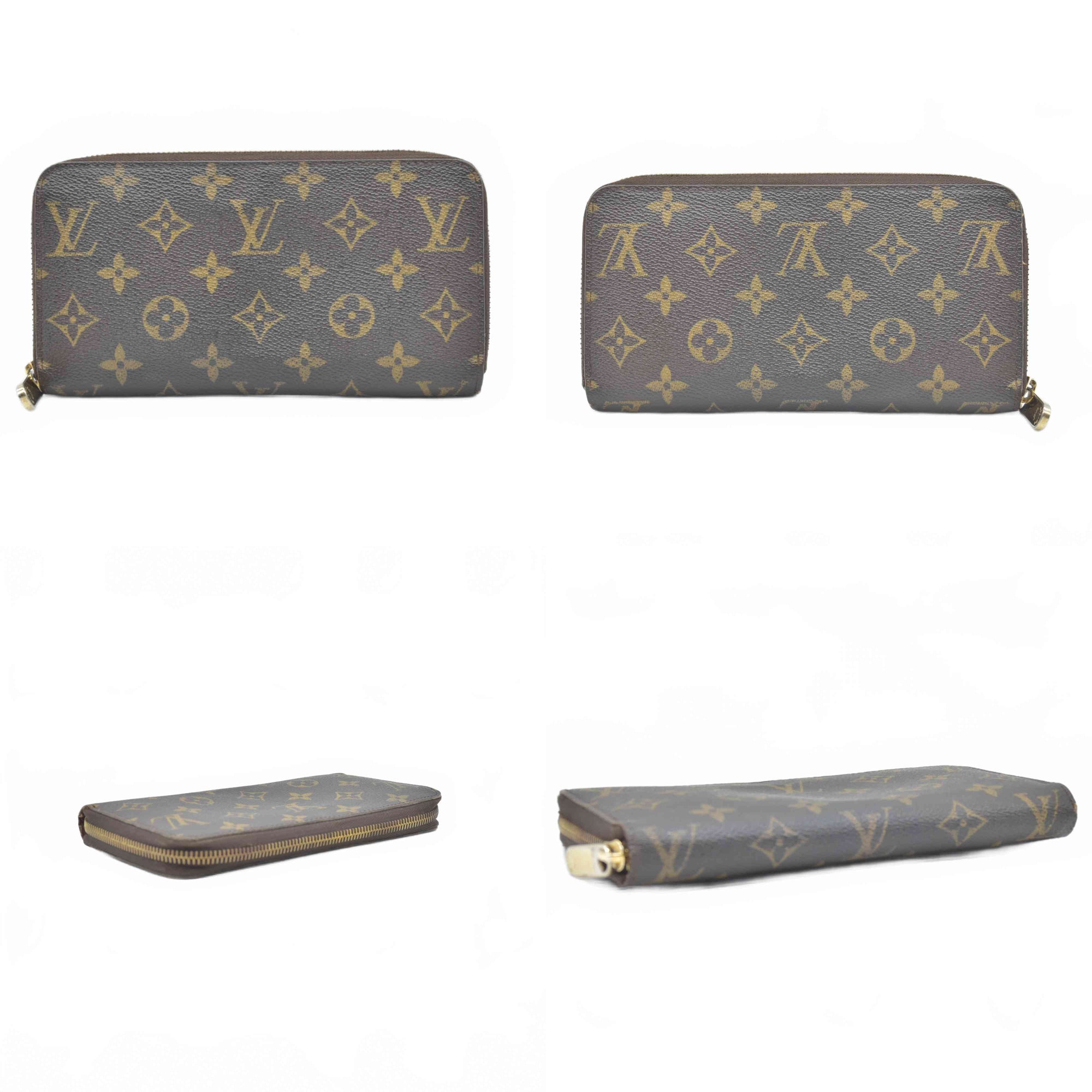 $960 2009 Louis Vuitton Monogram Zippy Wallet  CA3039