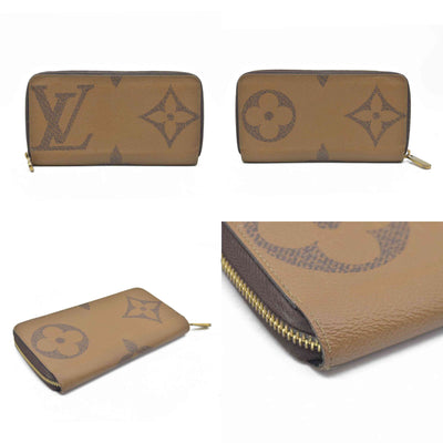 $915 CONSIGNMENT Louis Vuitton  Reverse Monogram Giant Zippy Wallet LU4220