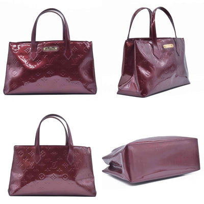 $1270 2010 Louis Vuitton Monogram Vernis Wilshire PM Amarante SN2180 CONSIGNMENT