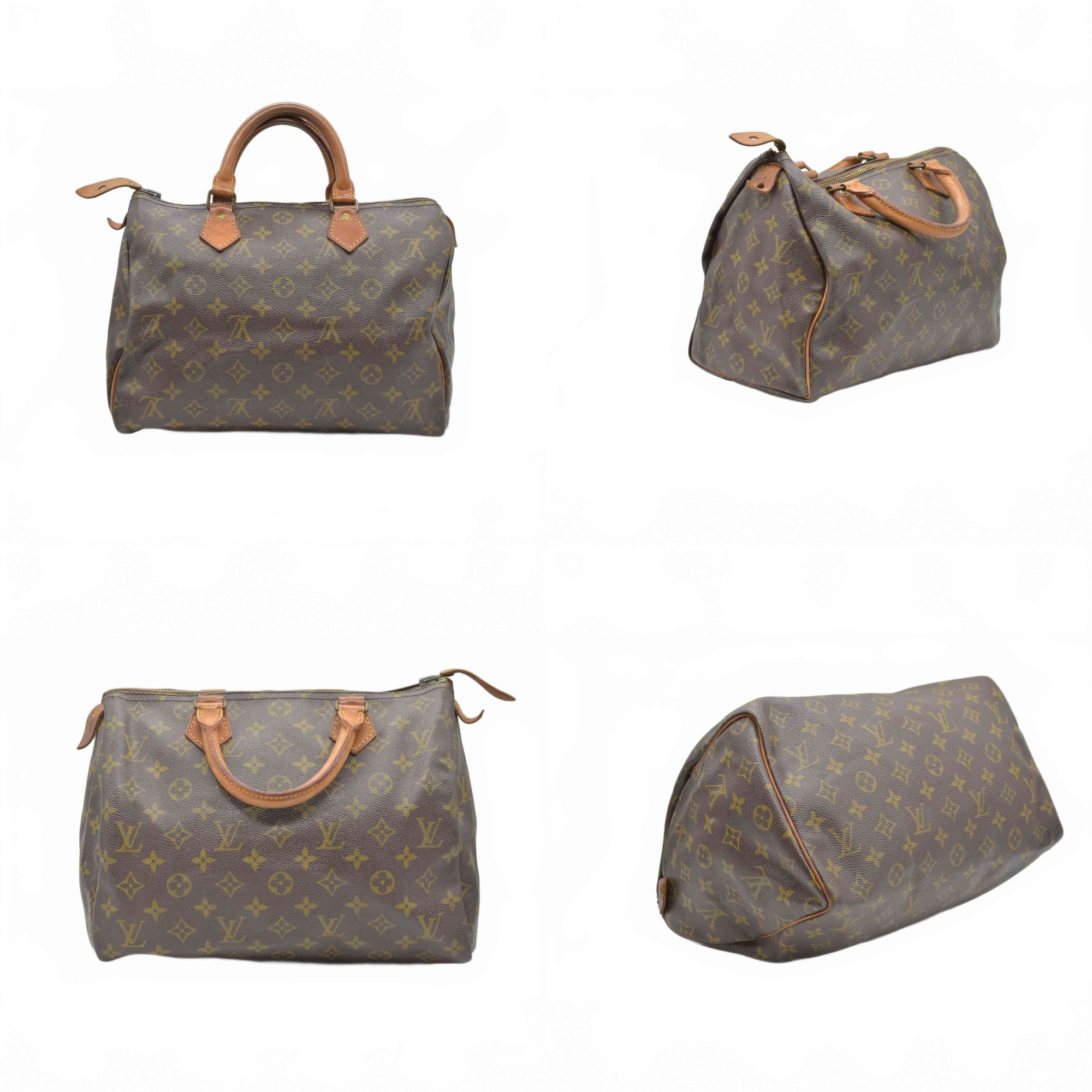 $1630 1982 Louis Vuitton Speedy 30 Hand Bag Monogram Brown SA823