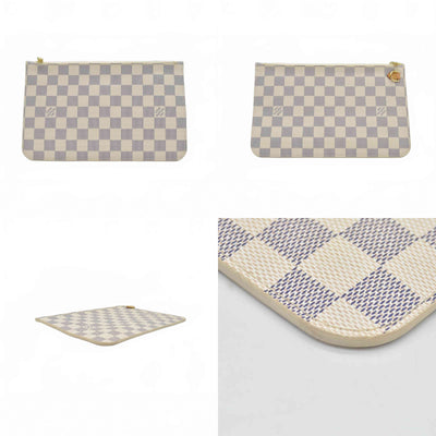 $600 Louis Vuitton Damier Azur Neverfull GM MM Tote Pochette FL2114