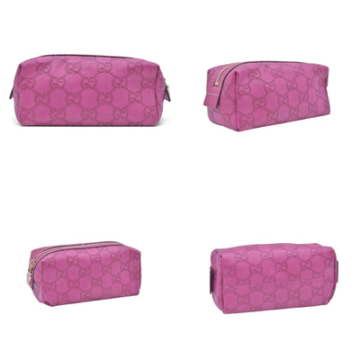 $480 GUCCI Guccissima Leather Heart Charm Cosmetic Pouch Pink CONSIGNMENT 10021425