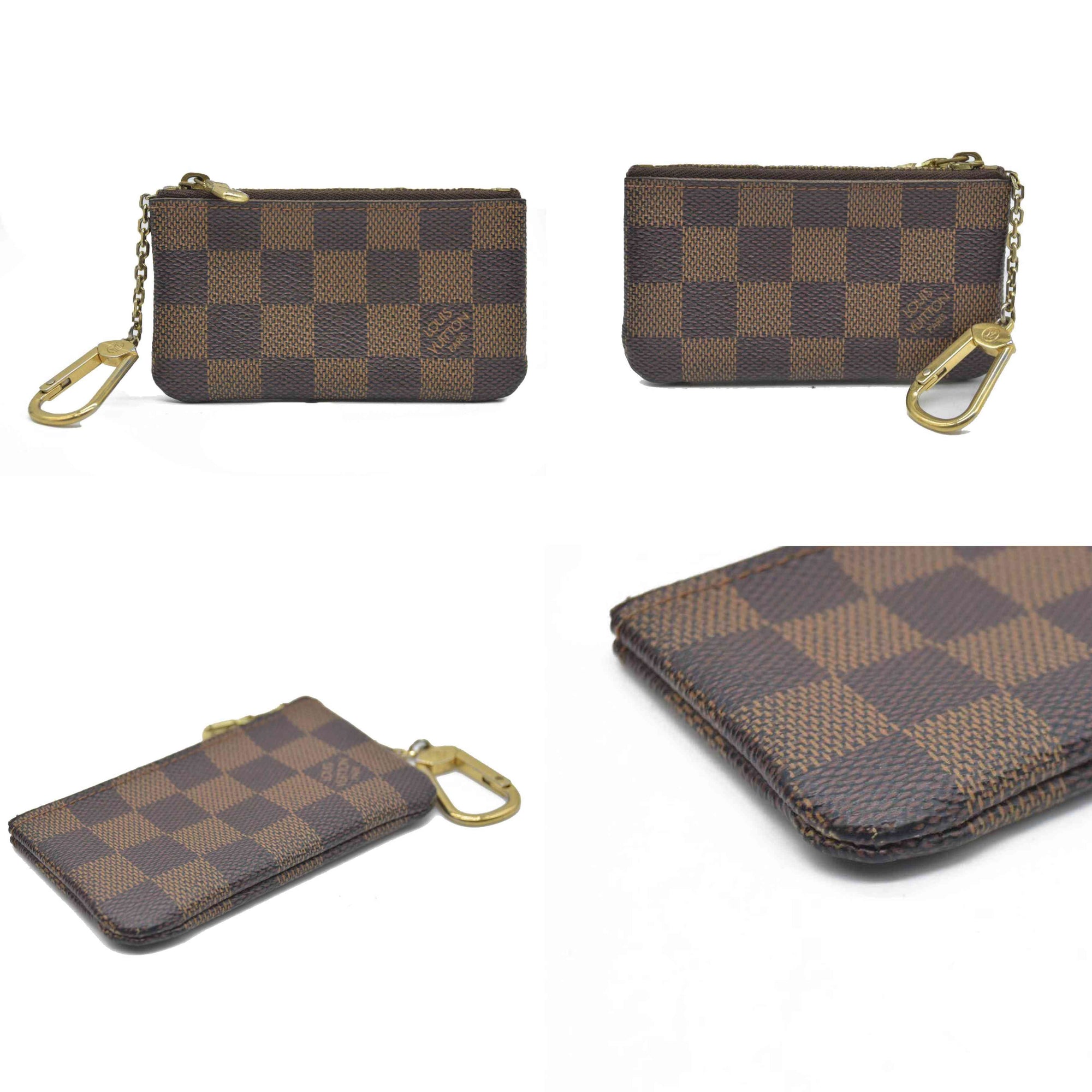AUCTION  $345 Louis Vuitton  Damier Ebene Key Pouch